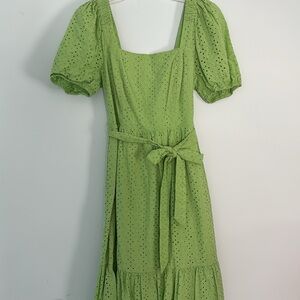 Draper James RSVP eyelet green dress, size small